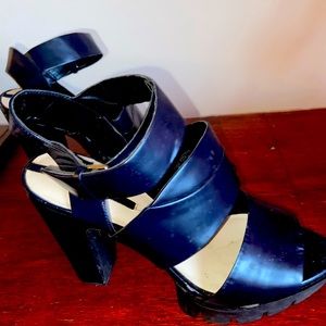 A True Navy Blue Platform Sandal